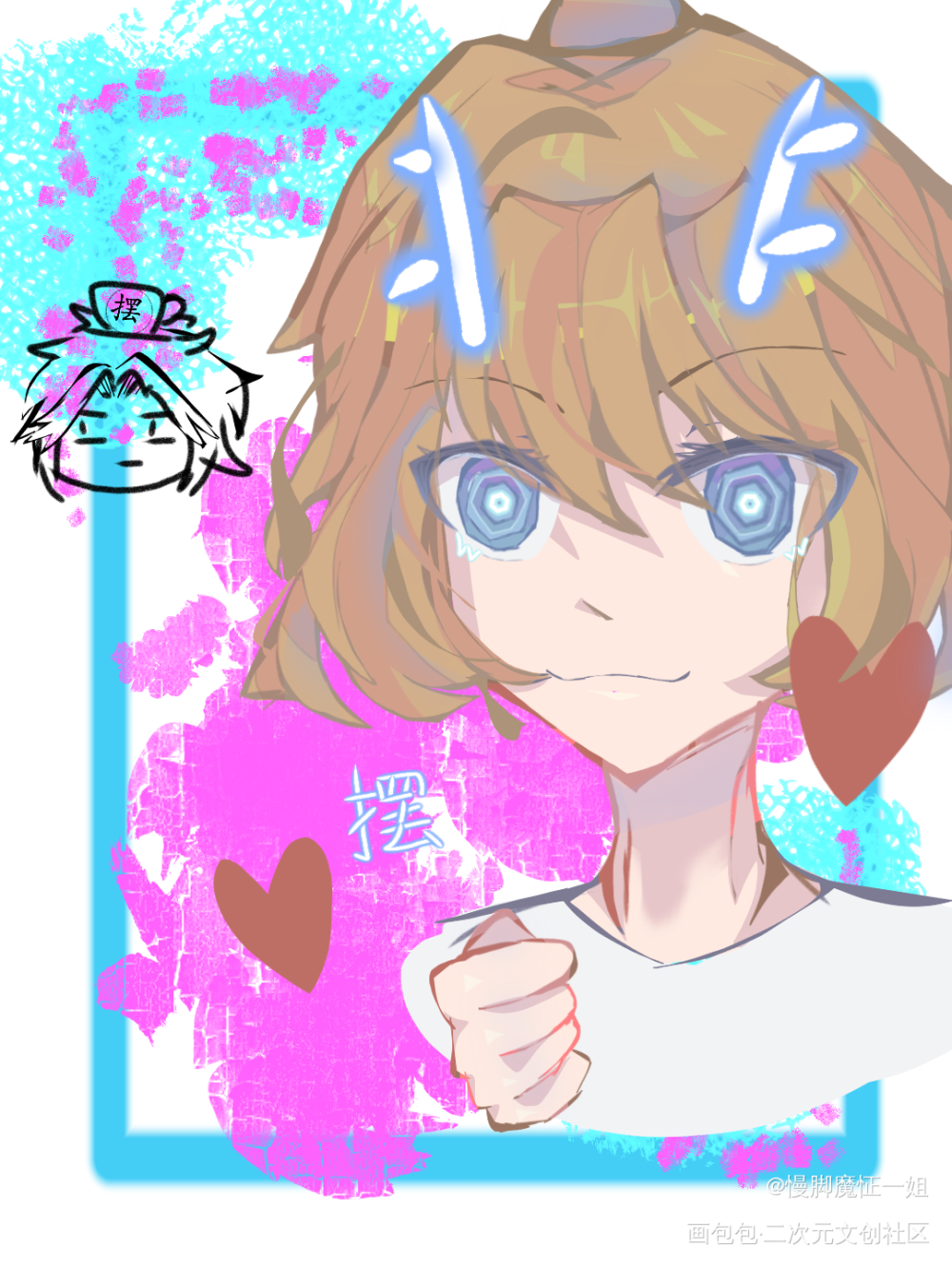 oc七玲_板绘涂oc绘画作品