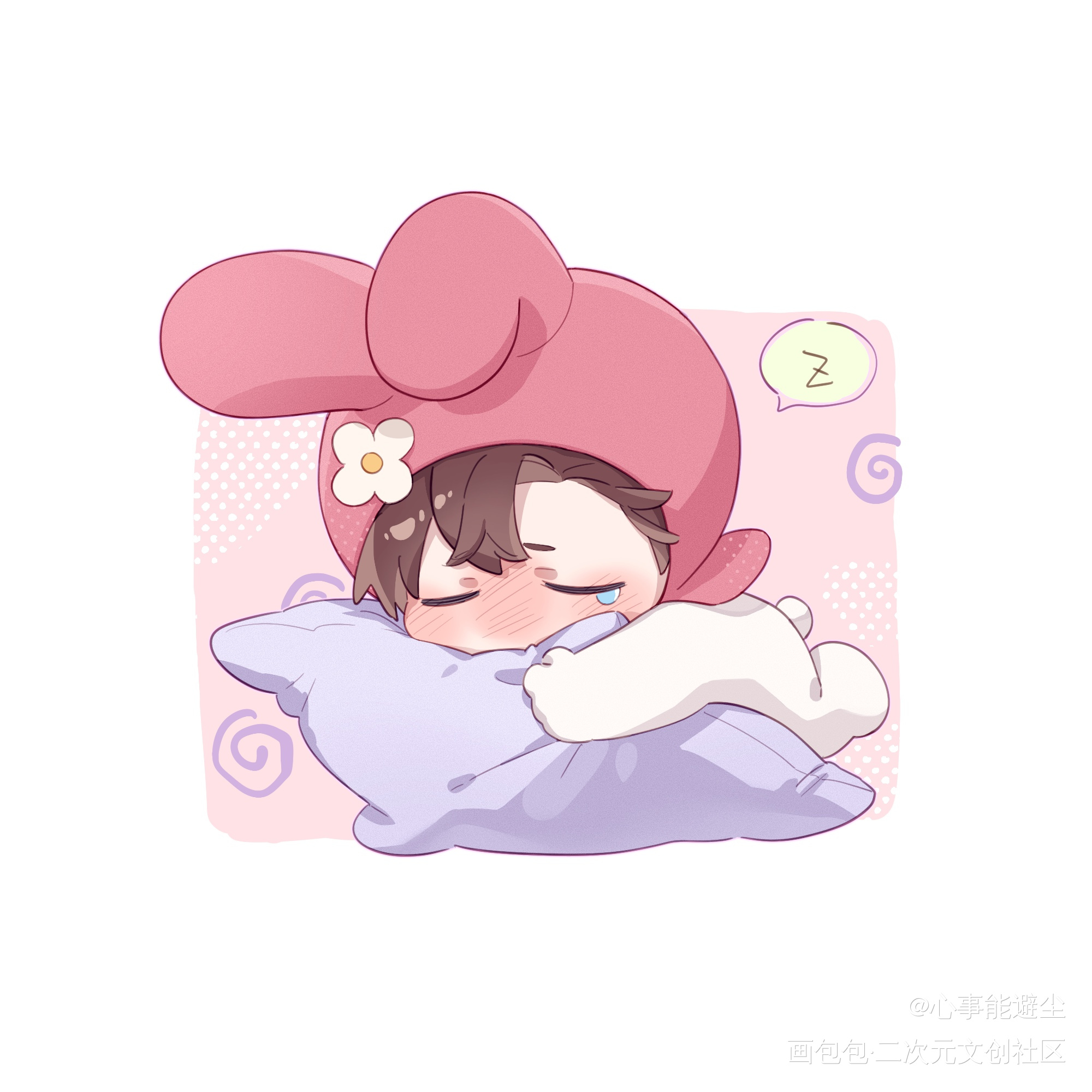 美乐蒂小黎，原来是小哭包🥺_谁把谁当真188男团黎朔绘画作品