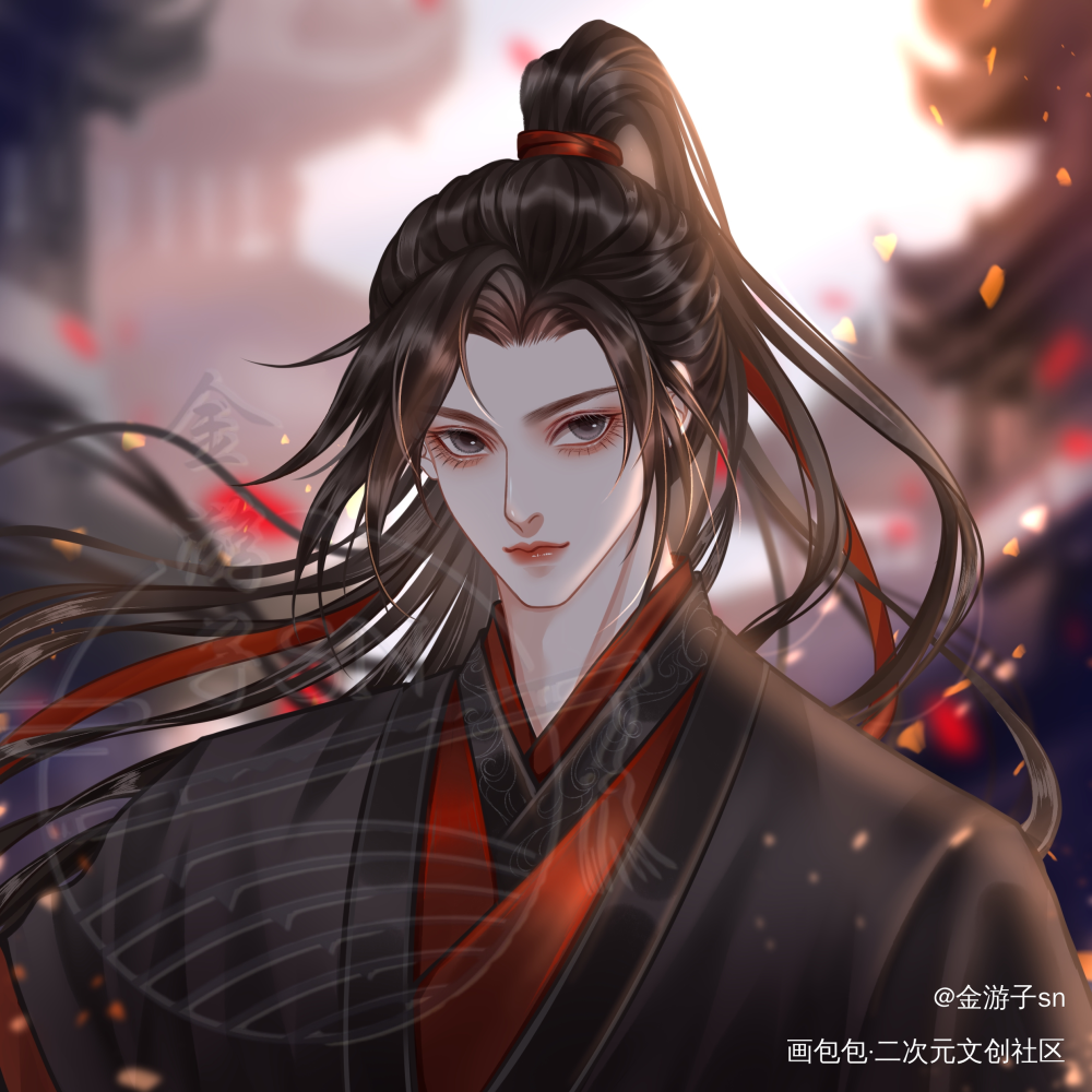 【羡生贺头像】风烟_魔道祖师忘羡魏无羡古风绘画作品