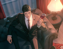 🍷不听话的小狼狗_绘画作品