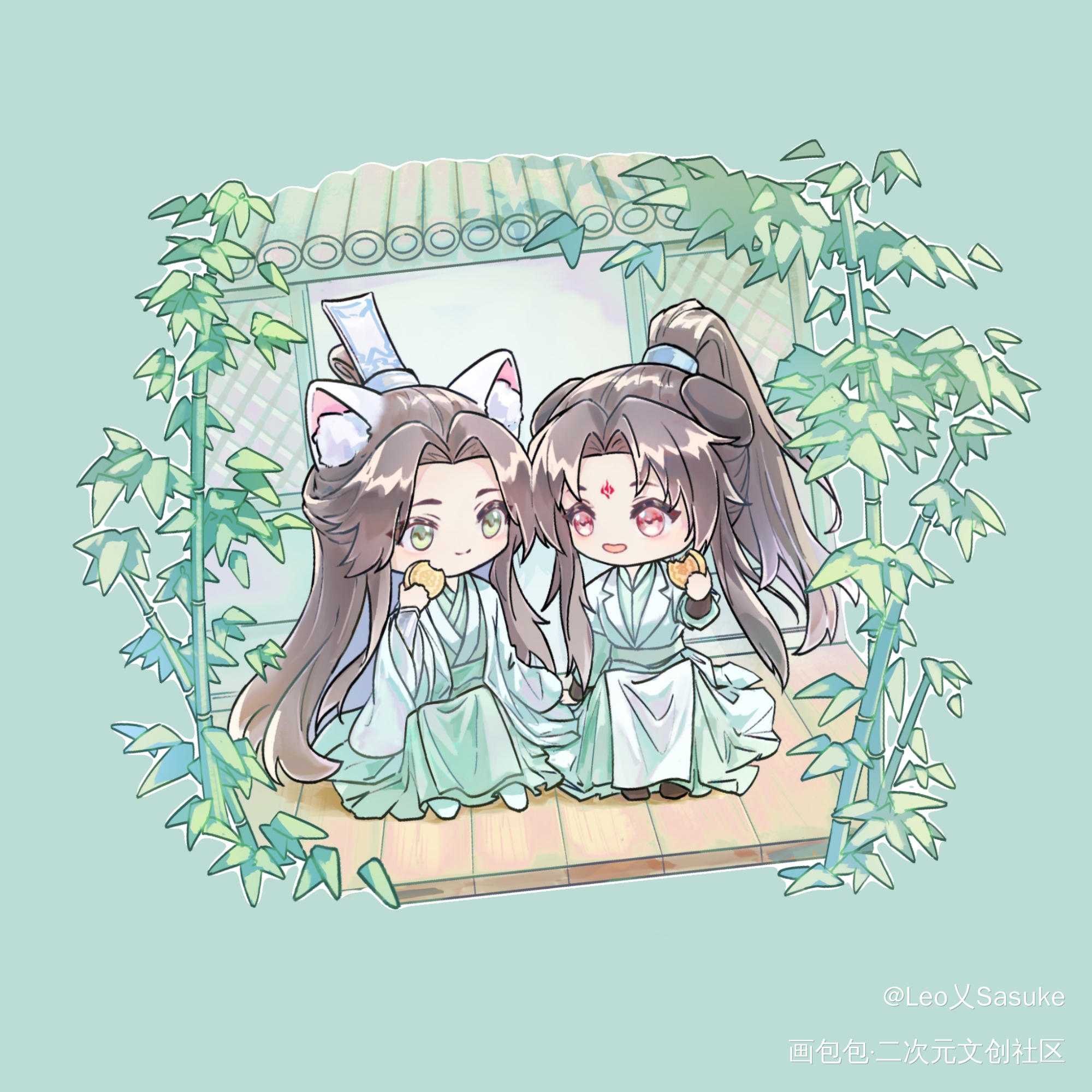 中秋快乐^_^_人渣反派自救系统冰秋沈清秋洛冰河绘画作品