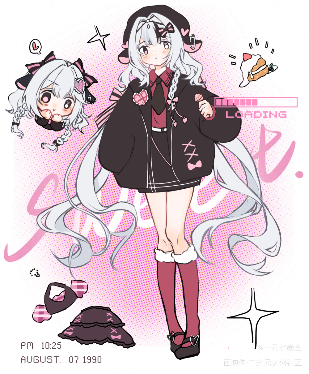 又给我蹭到了*^O^*_Q版无偿自设绘画oc绘画作品