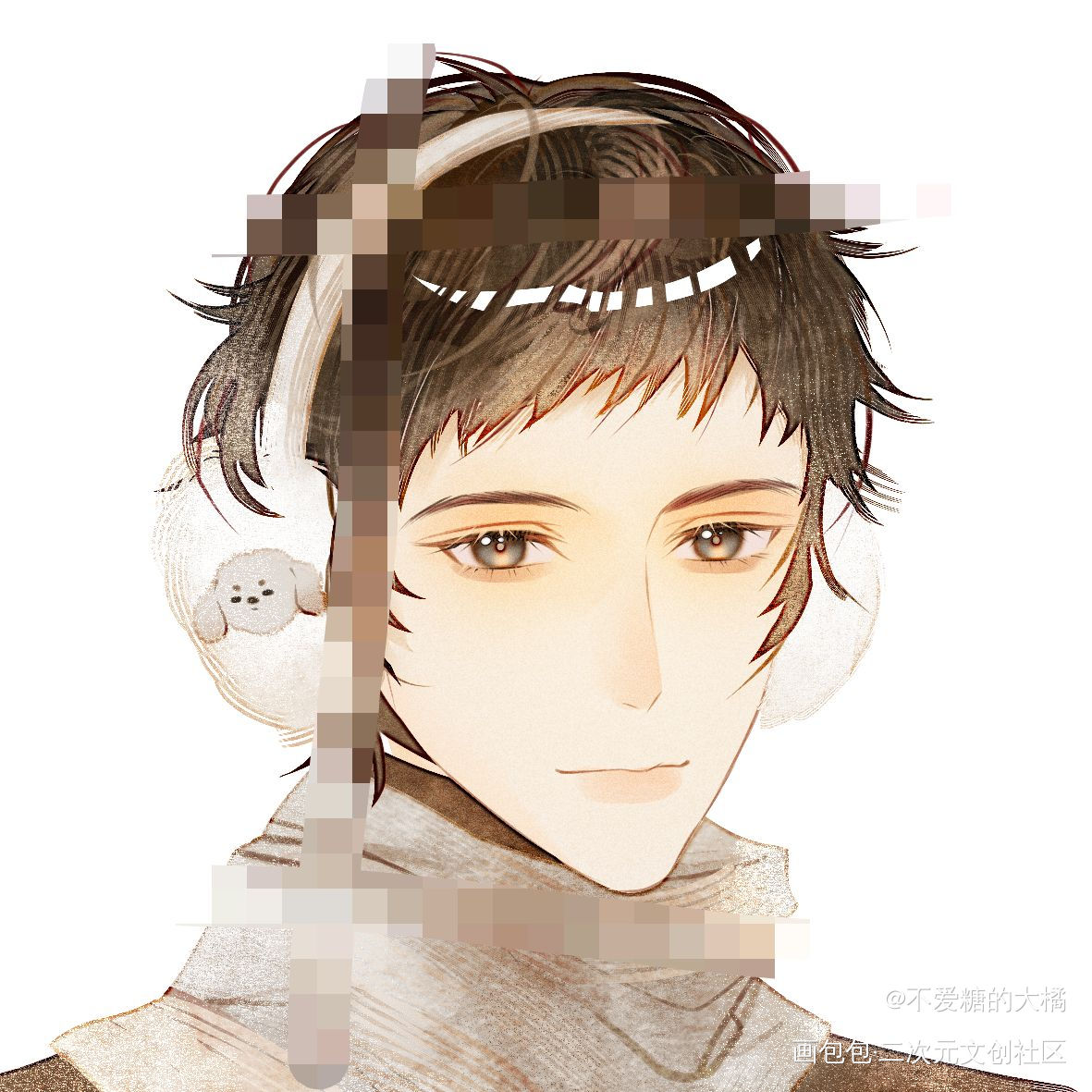 冬日头像+2(u‿ฺu✿)_盗墓笔记瓶邪绘画作品