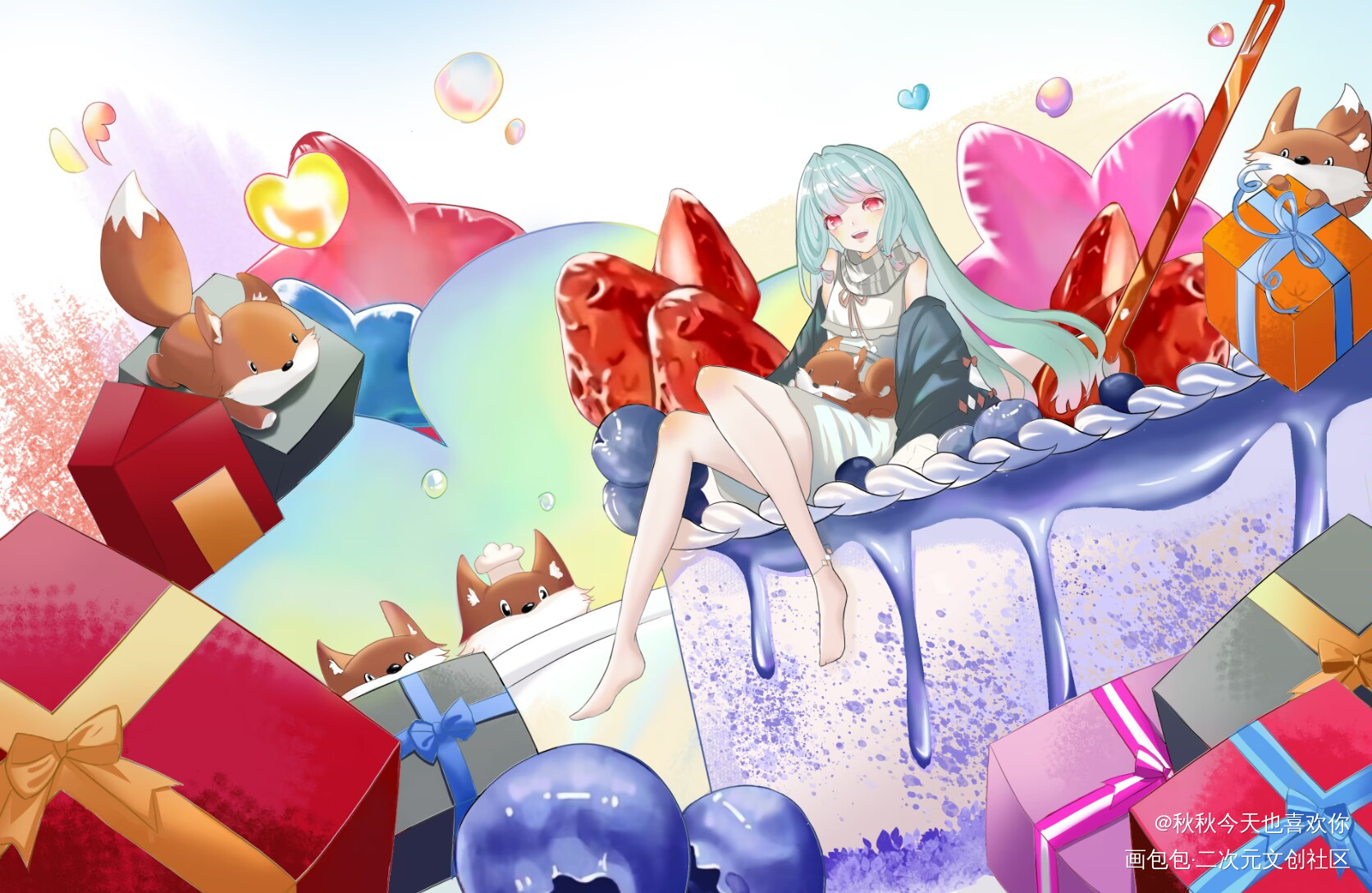 平涂_板绘涂稿件画画原创绘画作品