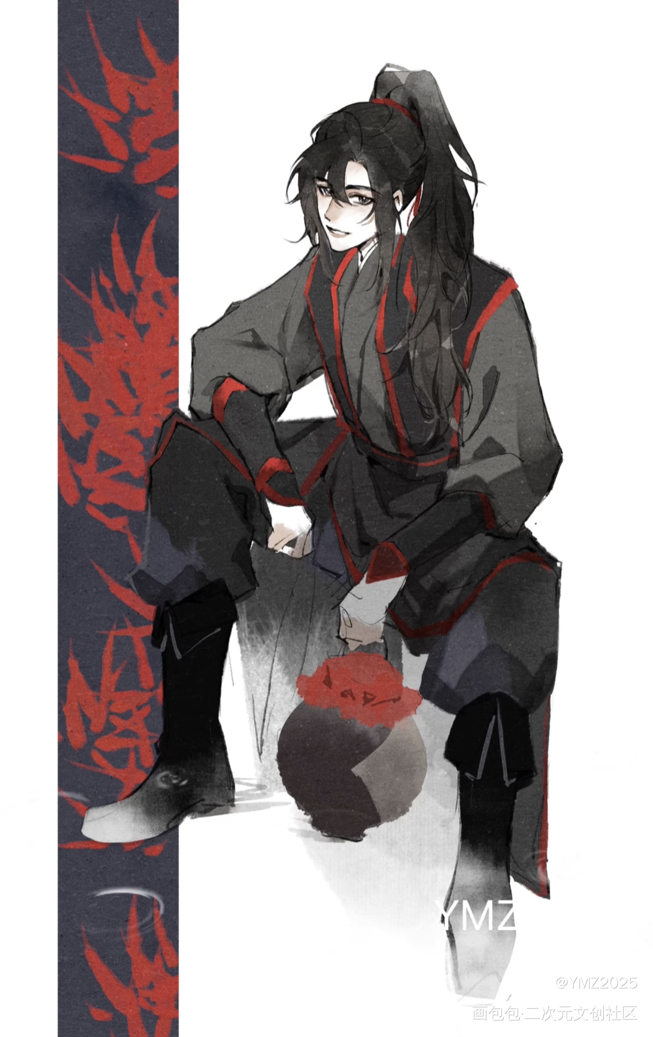 魏无羡生贺图_魔道祖师魏无羡绘画作品