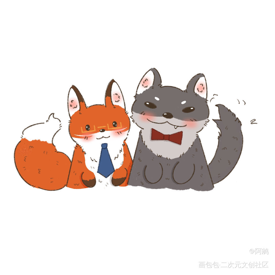 🐺宝🦊宝_针锋对决188男团原顾摸鱼页板绘绘画作品