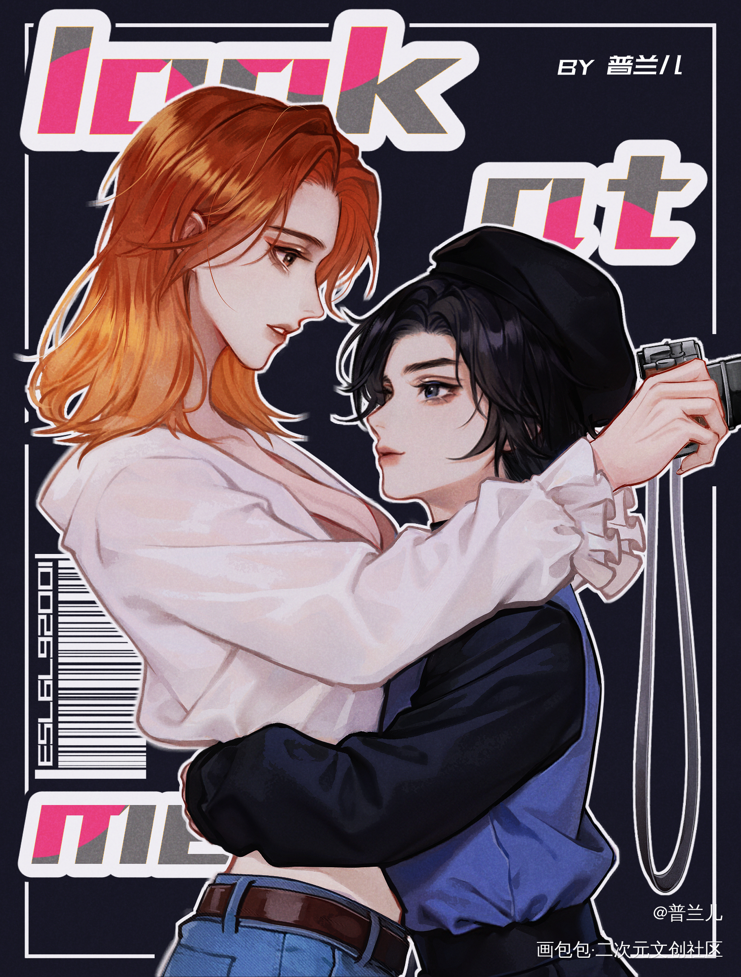 我嗑我和我老铁的CP（？）_日系百合插画摸鱼原创绘画作品