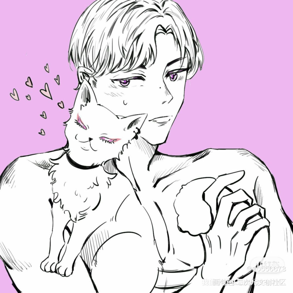 24小时男生头像_板绘涂黑白简笔绘画作品