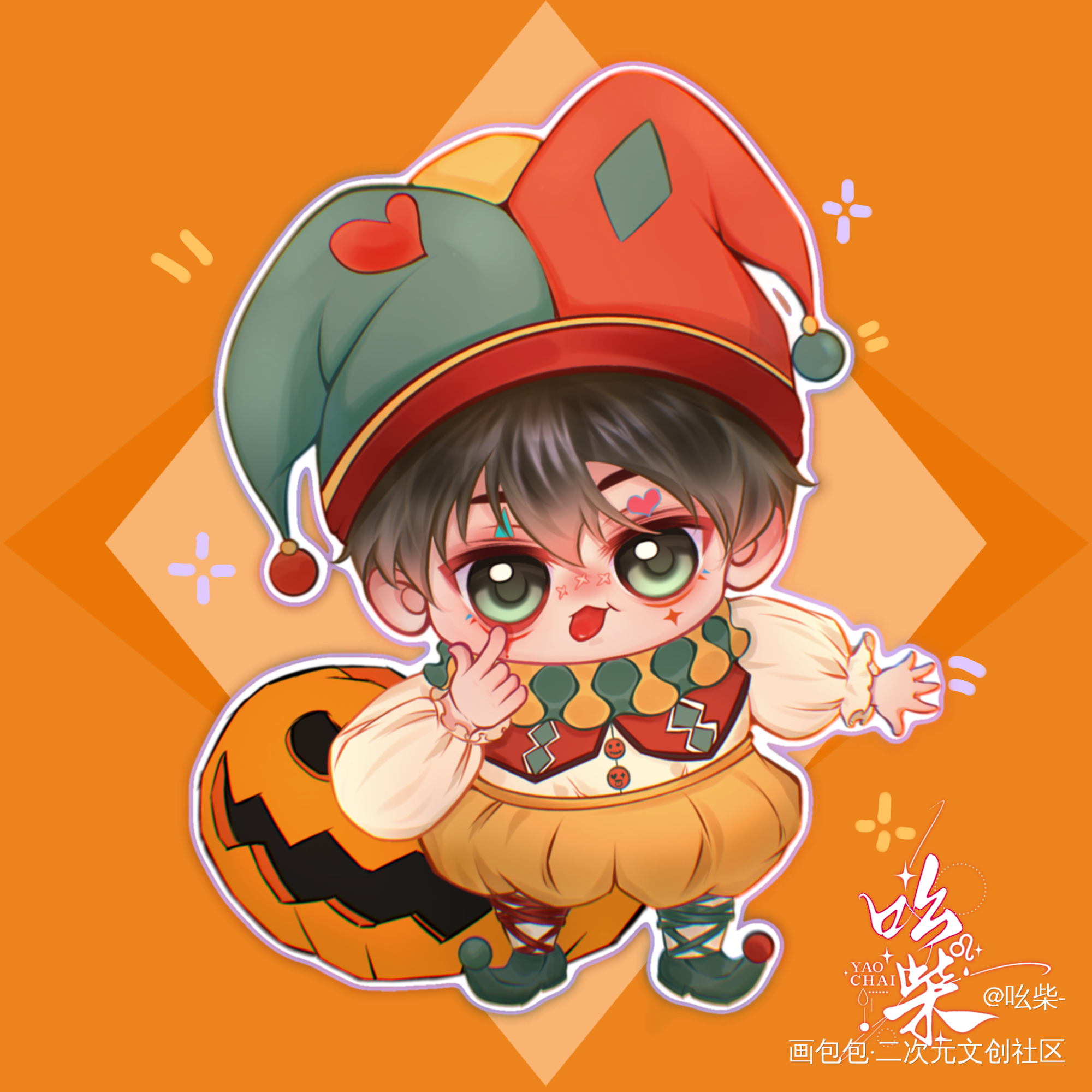 李玉简哥的万圣节🎃_188男团李玉简隋英绘画作品