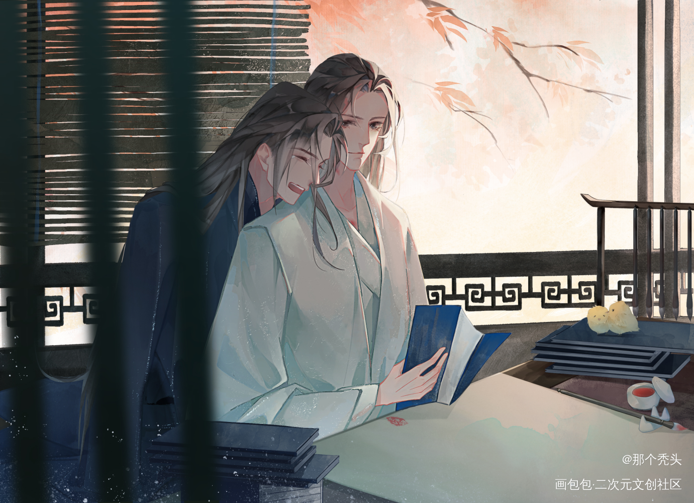 策舟_将进酒策舟古风贺图古风插画绘画作品