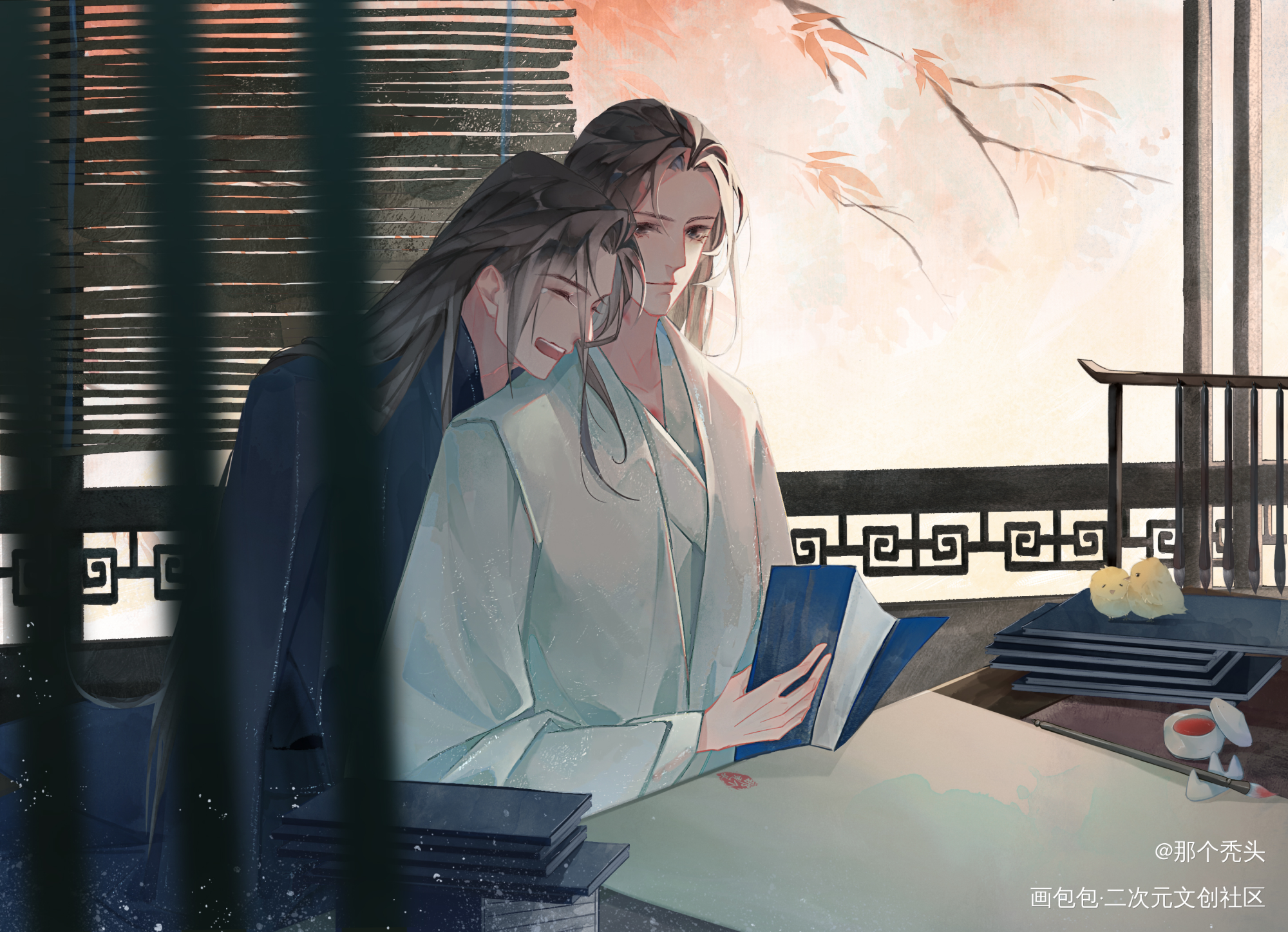 策舟_将进酒策舟古风贺图古风插画绘画作品