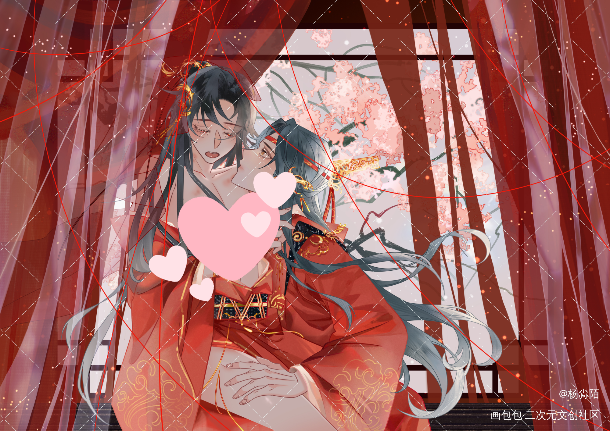 生日快乐_魔道祖师蓝忘机魏无羡绘画作品