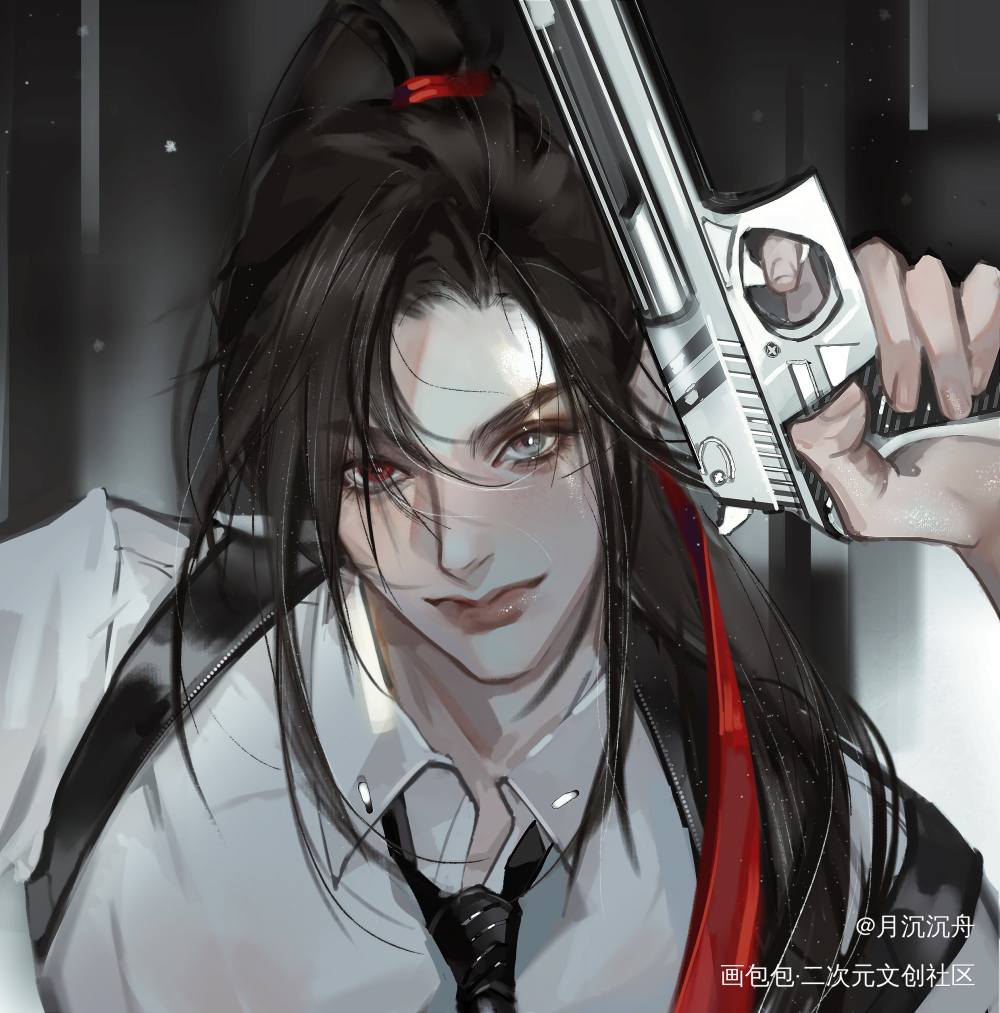 羡羡 生日快乐！_魔道祖师蓝忘机魏无羡厚涂半厚涂绘画作品