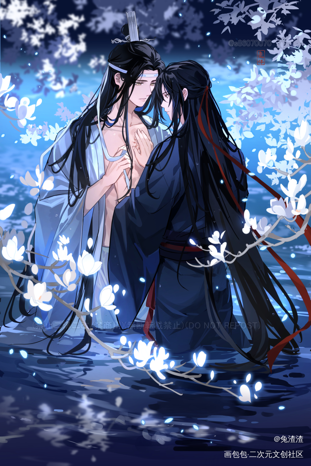 羡羡生日快樂！！！_魔道祖师忘羡绘画作品