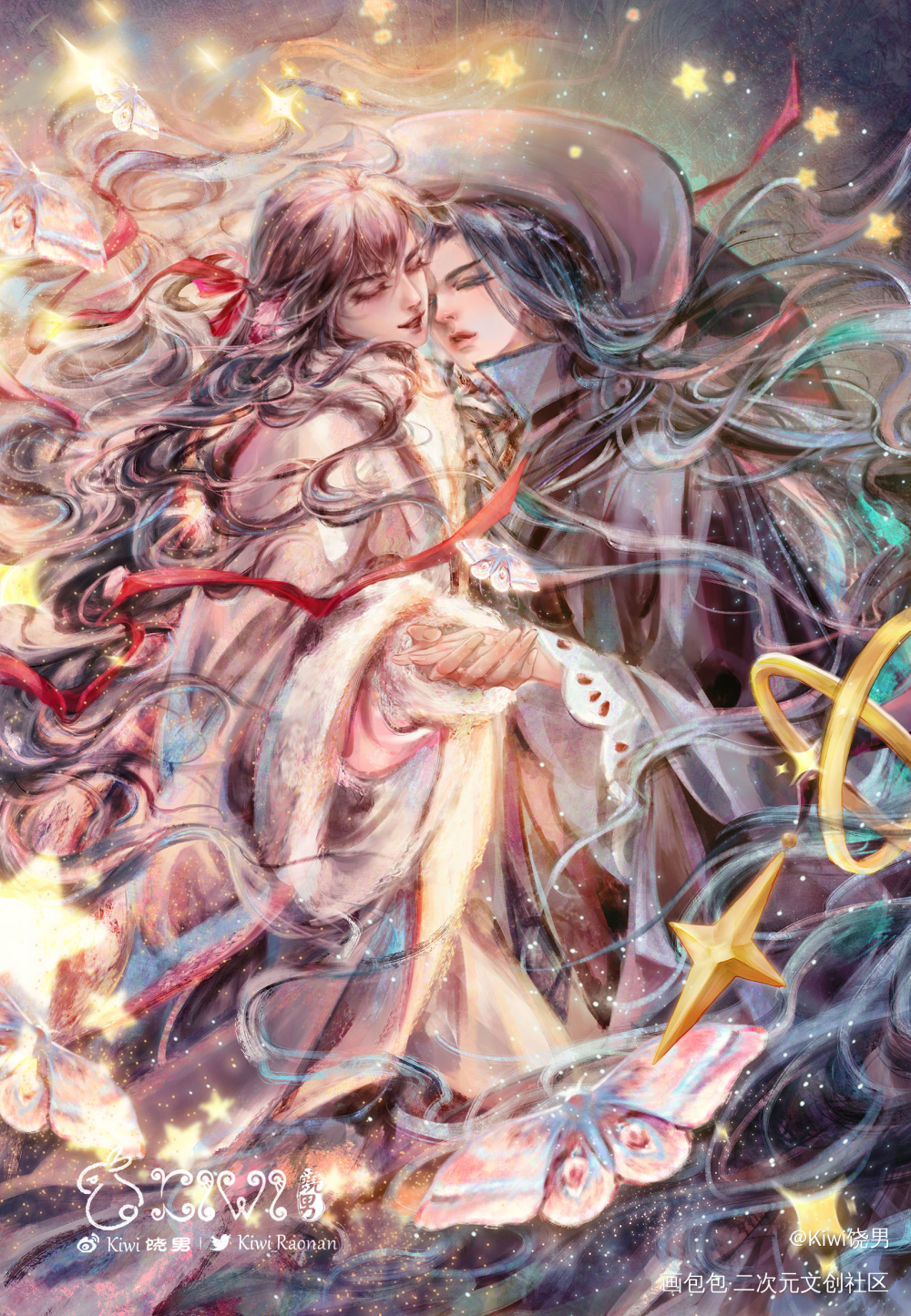 【法师叽 X 蛾子羡】_魔道祖师忘羡绘画作品