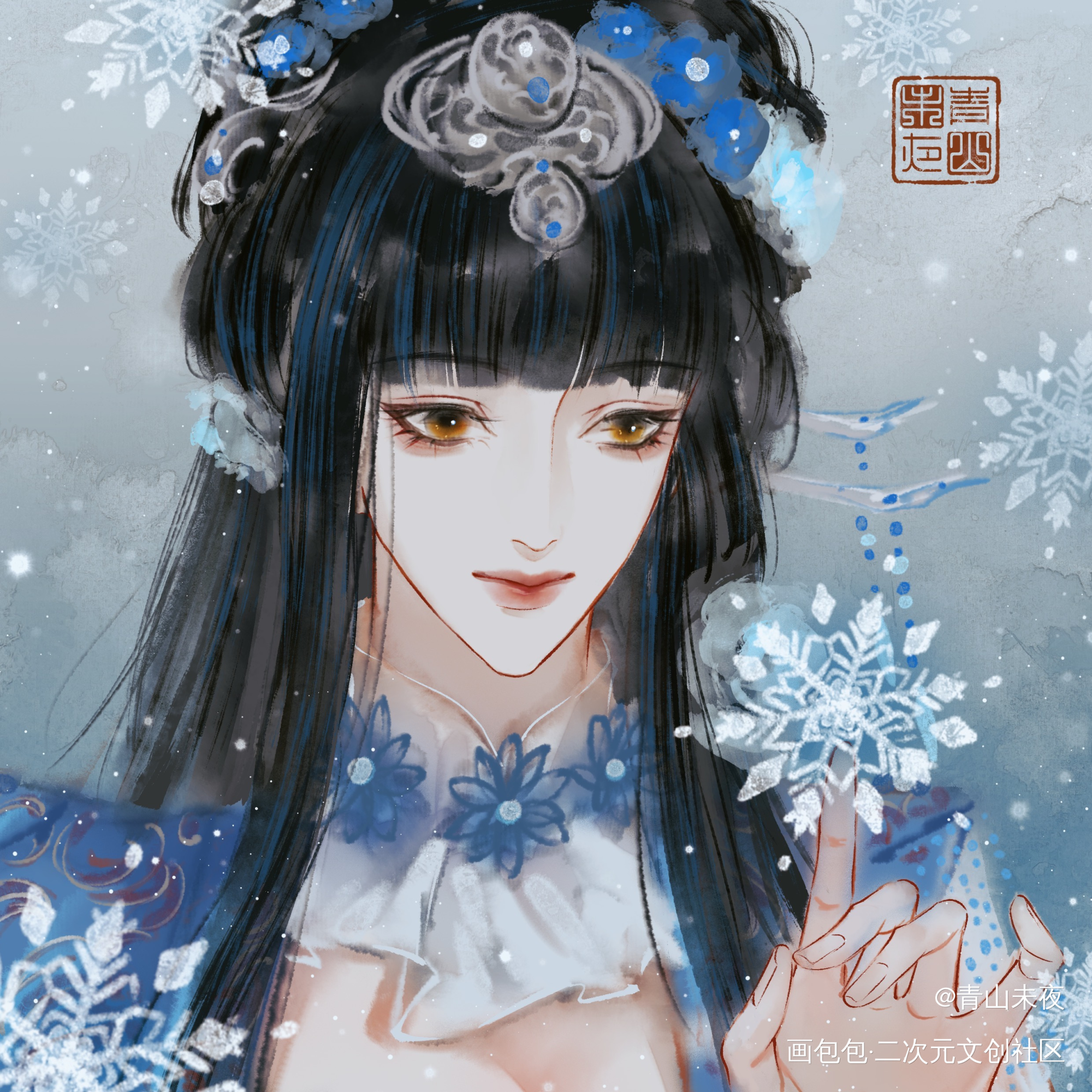 你们到底在叫谁？_金光布袋戏盈曦玲珑雪霏绘画作品