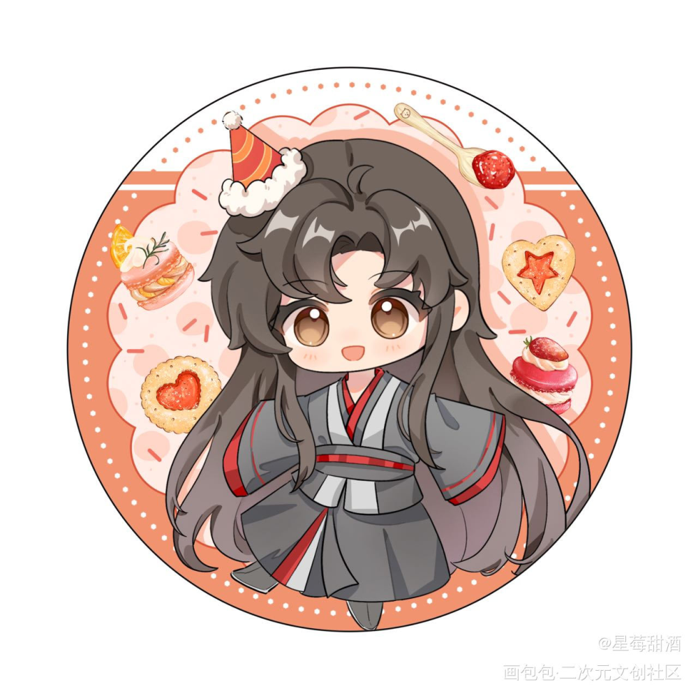 魏无羡生贺头像第①②弹♡_魔道祖师忘羡魏无羡Q版我要上首推绘画作品