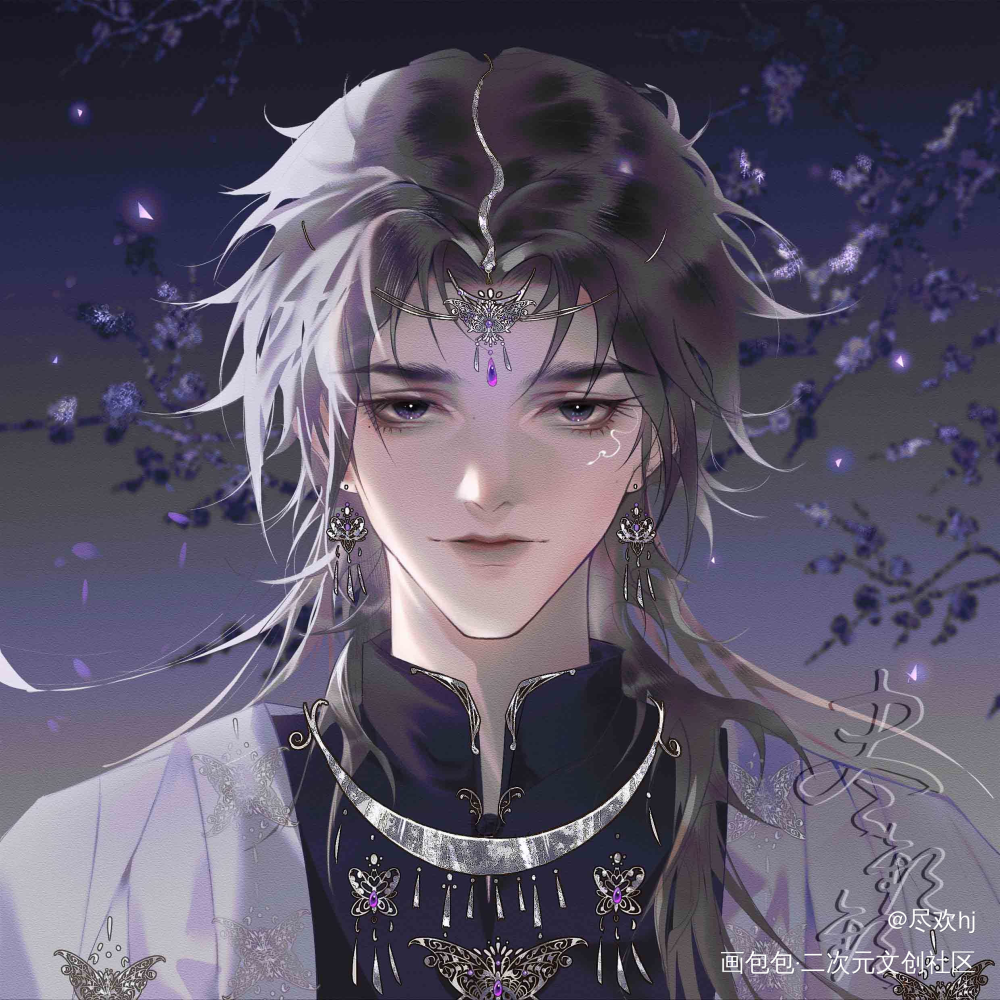 练_(:з」∠)__摸鱼页古风原创插画绘画绘画作品