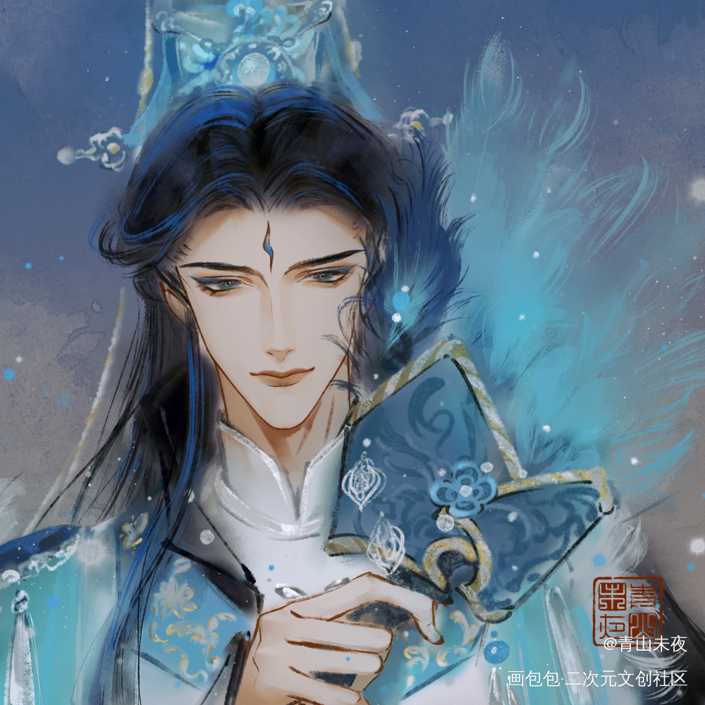 吾一向以诚待（die）人_金光布袋戏神蛊温皇绘画作品