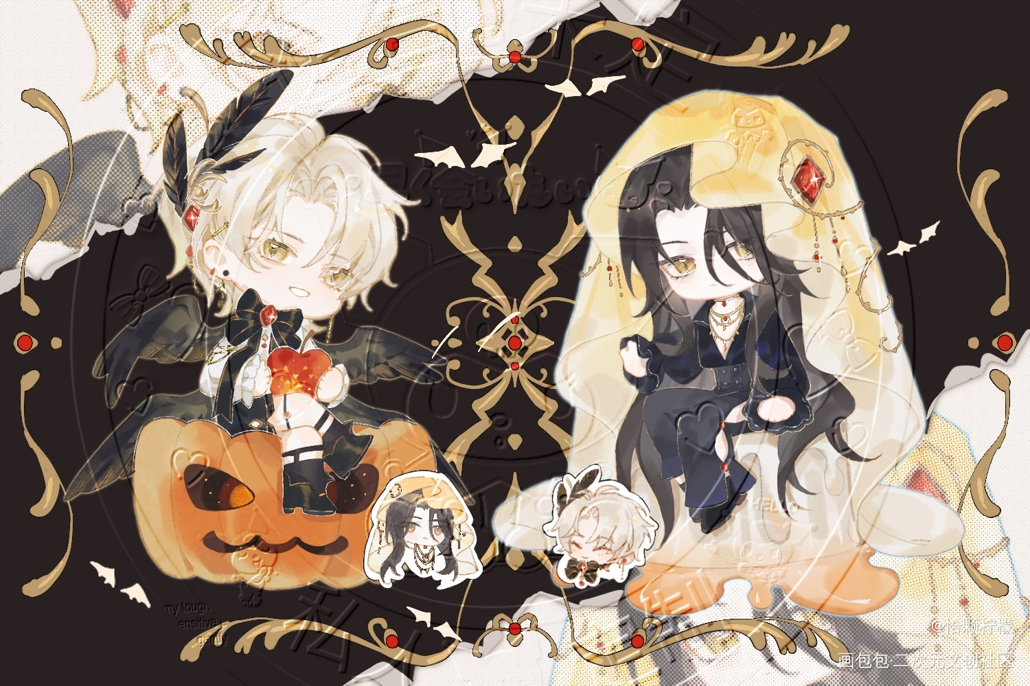 幽灵👻×小王子👑_欢迎进入梦魇直播间同人烛言巫烛温简言绘画作品