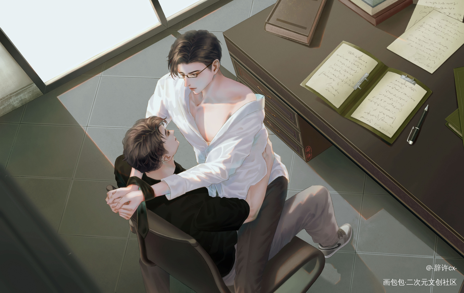原顾_针锋对决188男团原炀顾青裴顾青裴原炀绘画作品