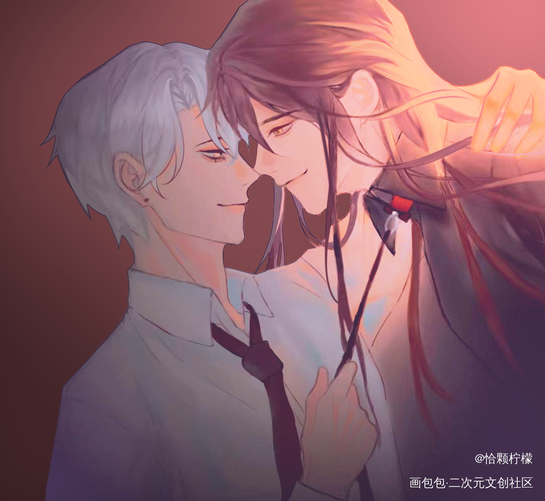 巫烛×温简言_欢迎进入梦魇直播间同人烛言巫烛温简言绘画作品