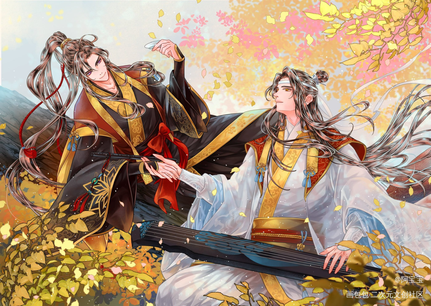 秋日忘羨_魔道祖师忘羨绘画作品