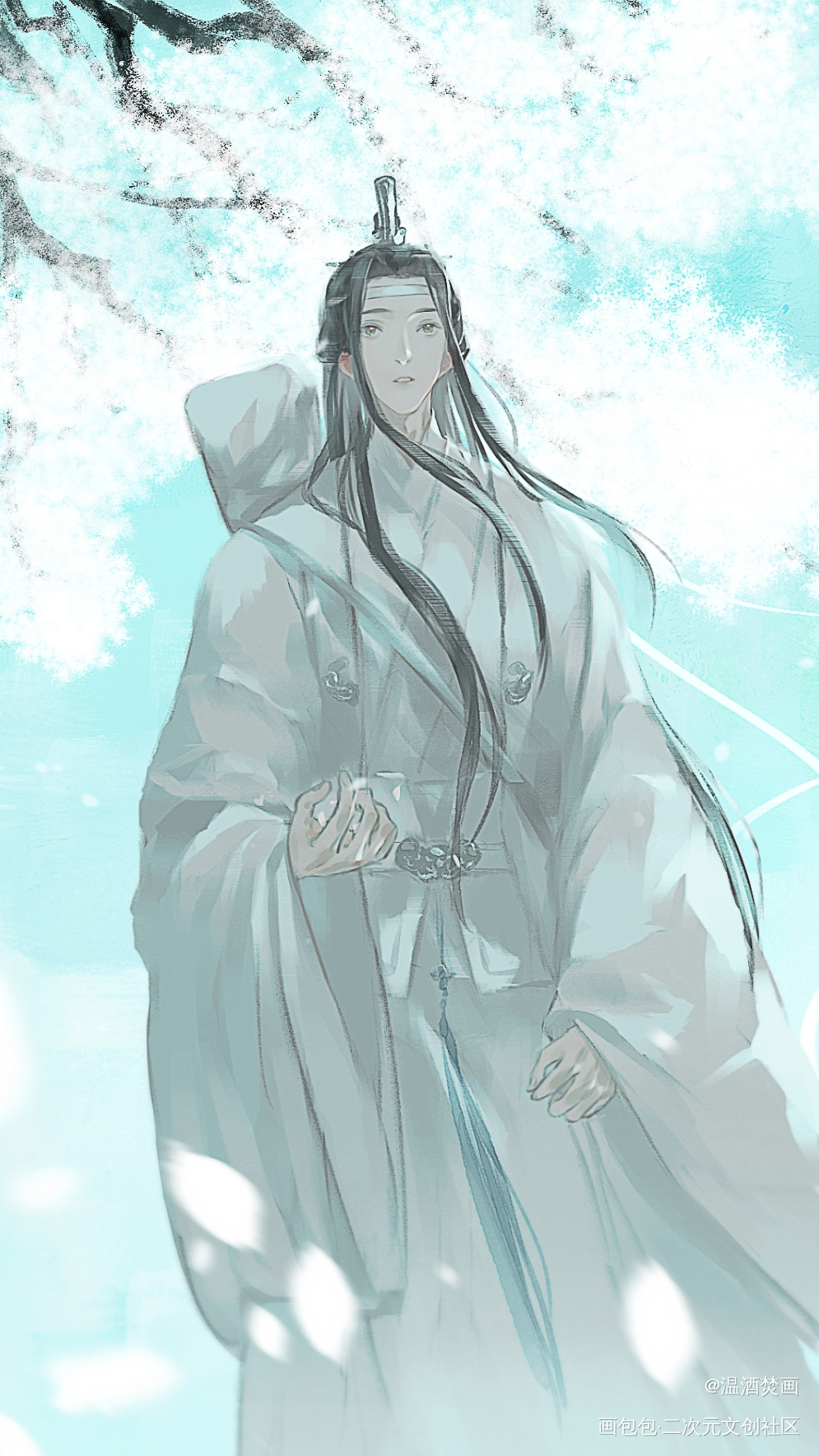 _魔道祖师忘羡蓝忘机魏无羡绘画作品