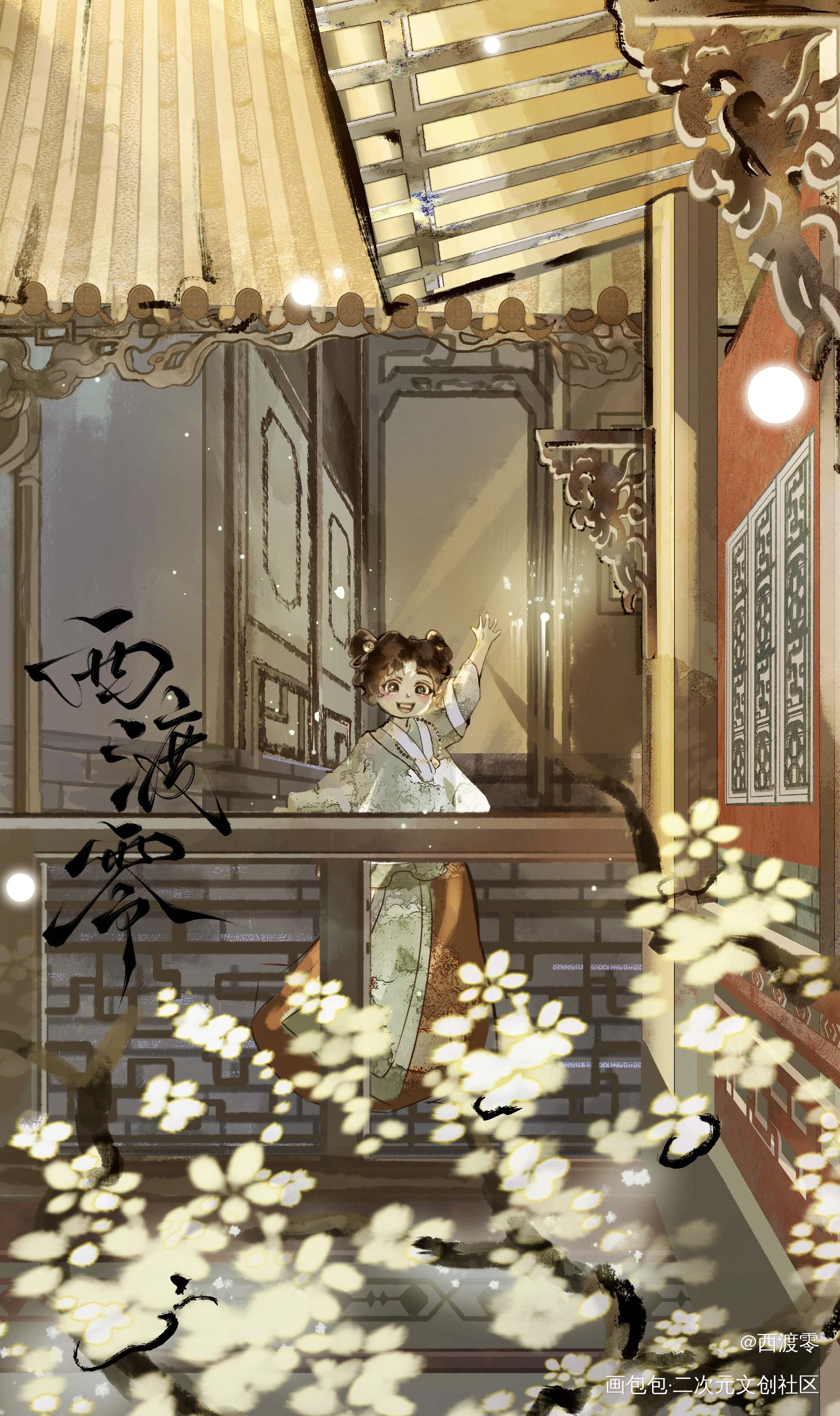 大清早的_古风场景古风壁纸古风古风建筑古风插画绘画作品