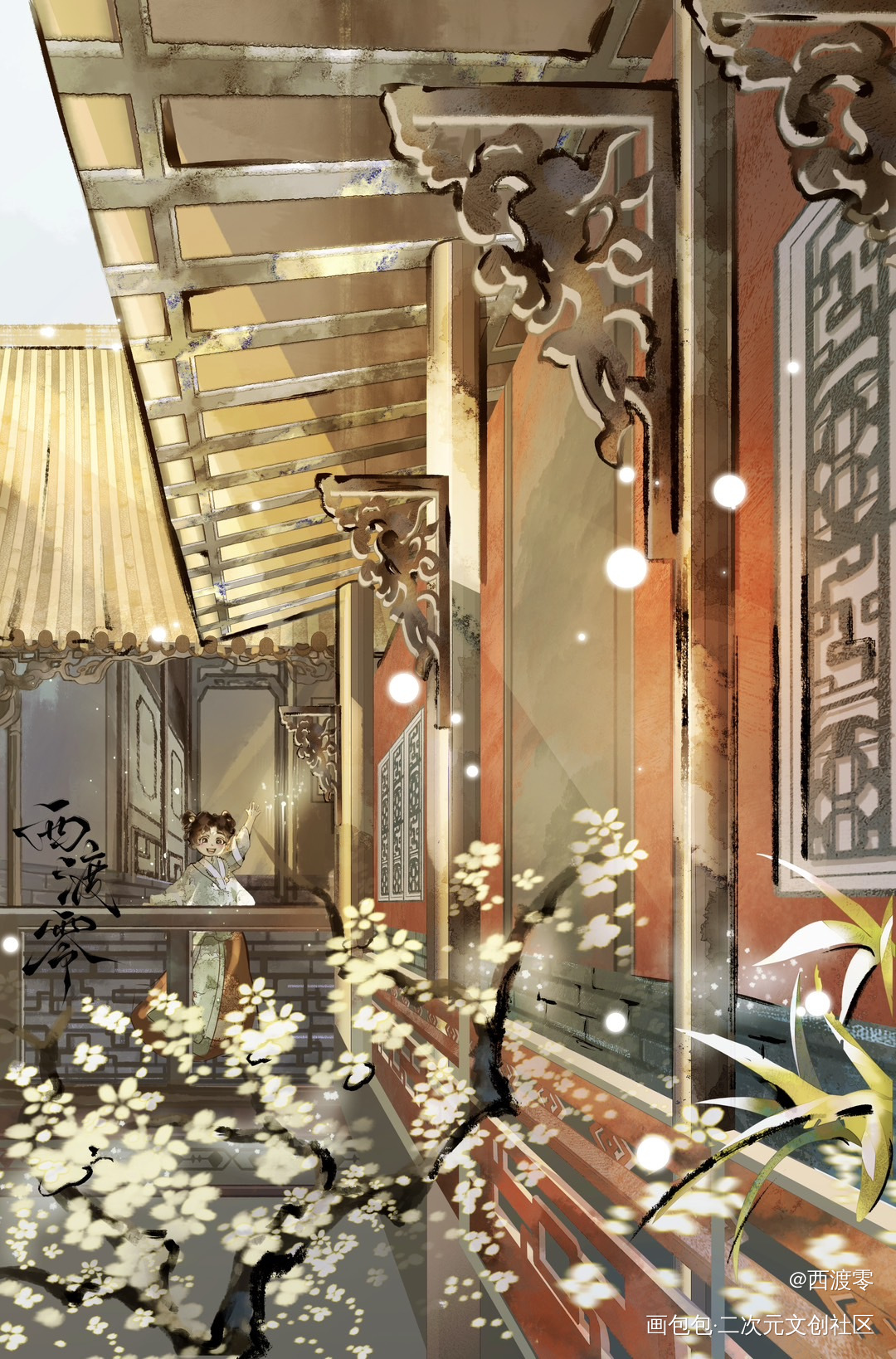 大清早的_古风场景古风壁纸古风古风建筑古风插画绘画作品