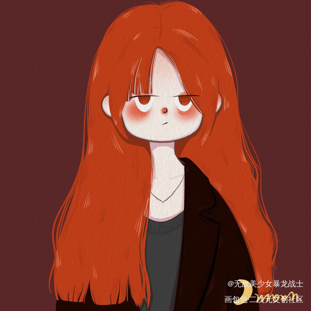 单人头像_板绘涂绘画作品