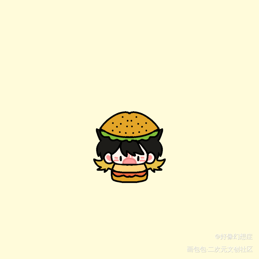 蜜蜂汉堡捏_Q版蜂乐回绘画作品