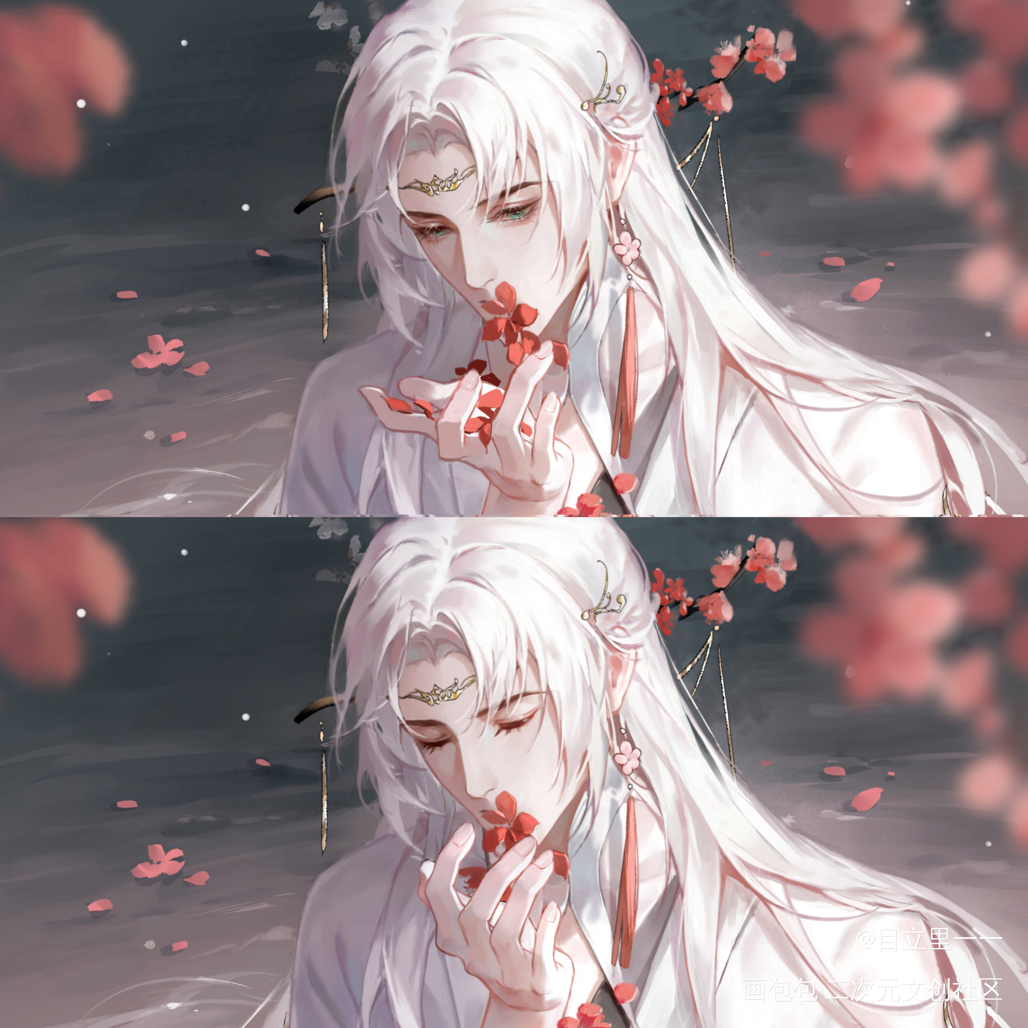 花吻_曲冥烟oc绘画作品