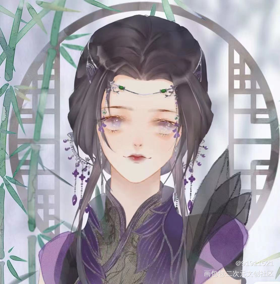 一个校服花姐_剑网3万花绘画作品