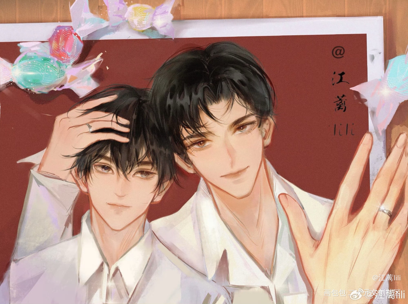 您好，这两张图发明信片子_破云绘画作品