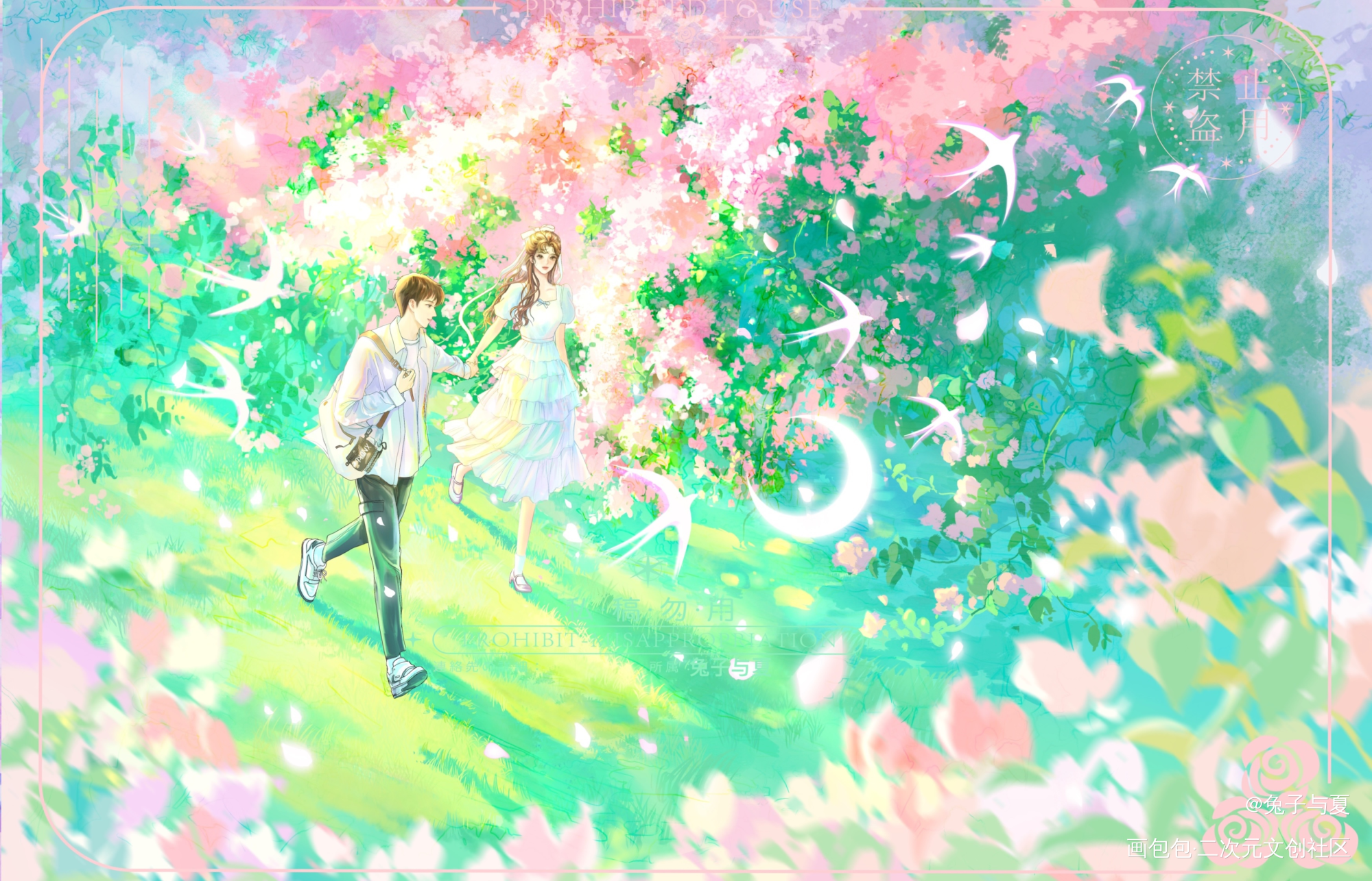 你携春光而来_厚涂绘画作品