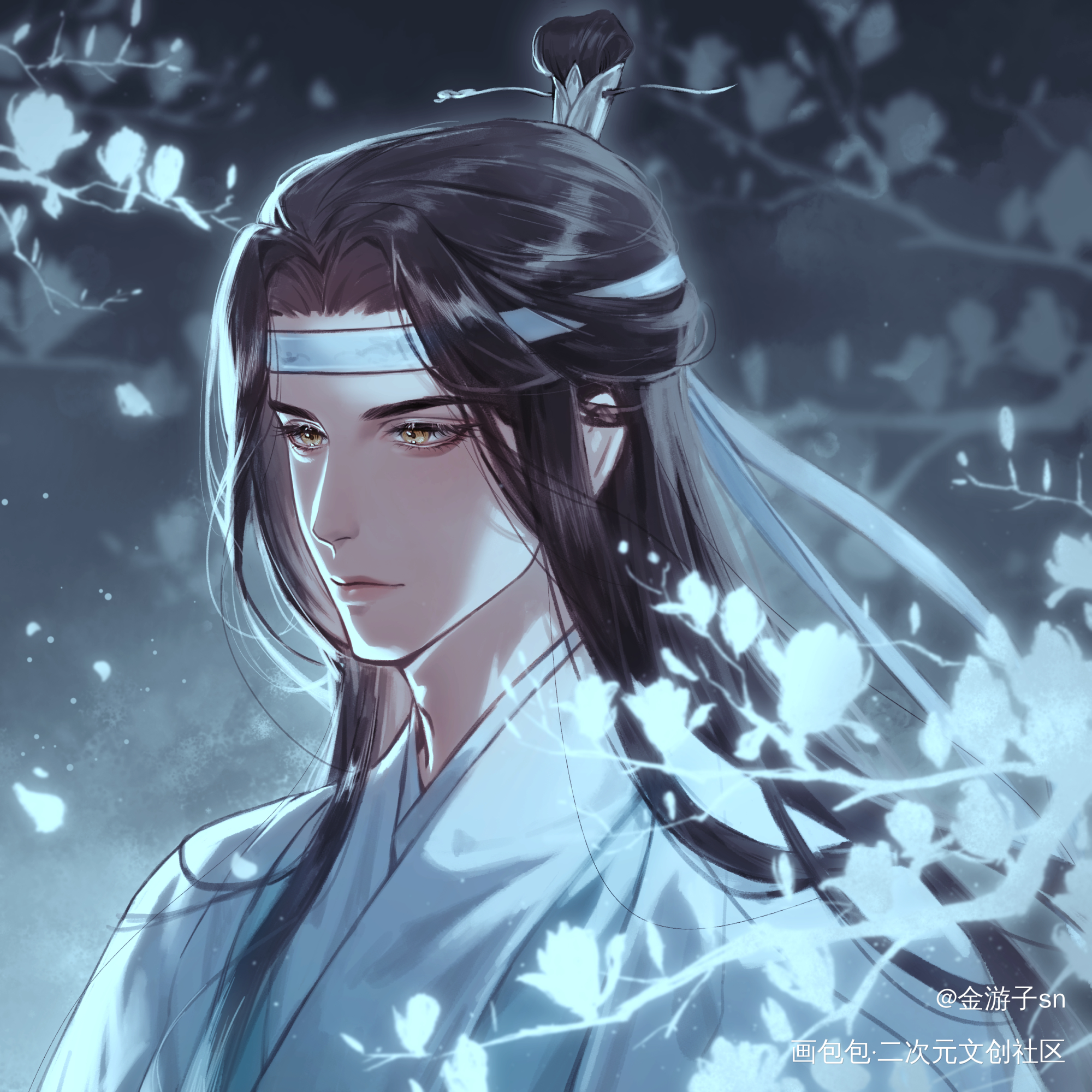 【生贺头像】——兰_魔道祖师忘羡蓝忘机古风绘画作品