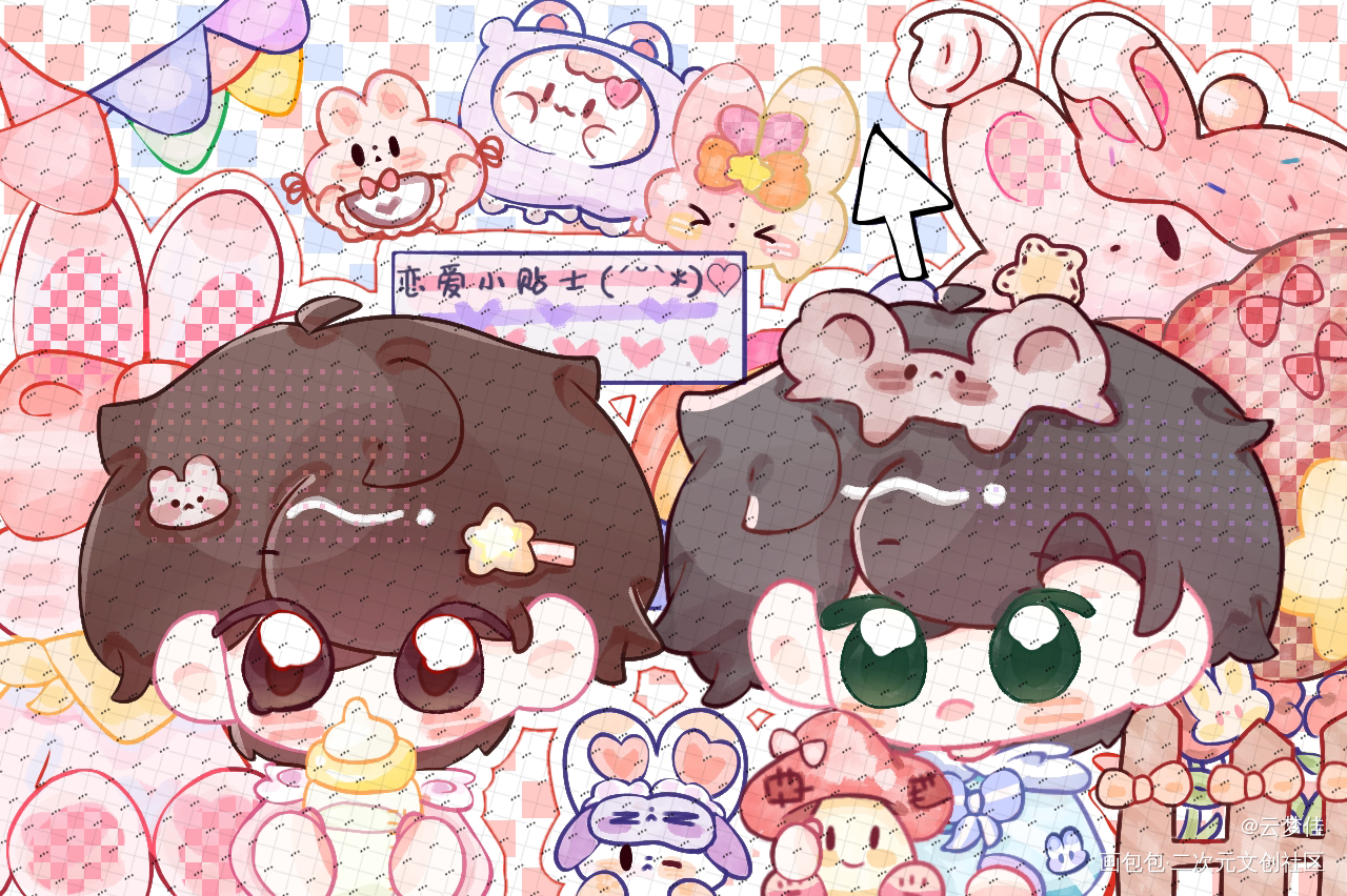 童年_小蘑菇绘画作品