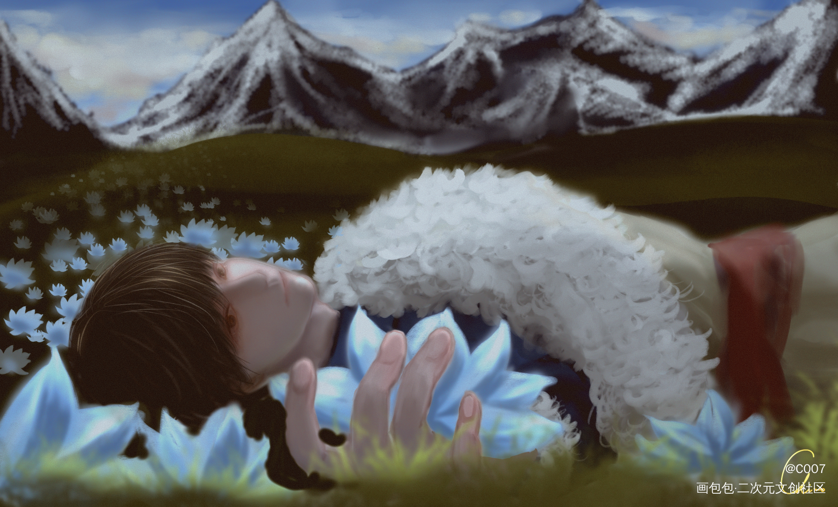 藏海花_盗墓笔记张起灵·盗墓笔记板绘涂绘画作品