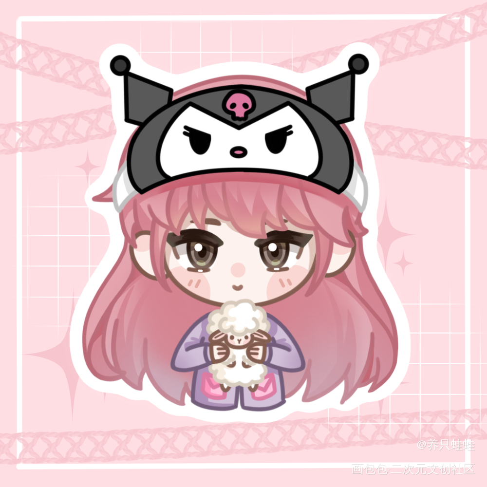 晚安～_包包的四周年高光秀岑岁宁Q版绘画作品