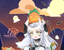 万圣节白泽黎宝_绘画作品