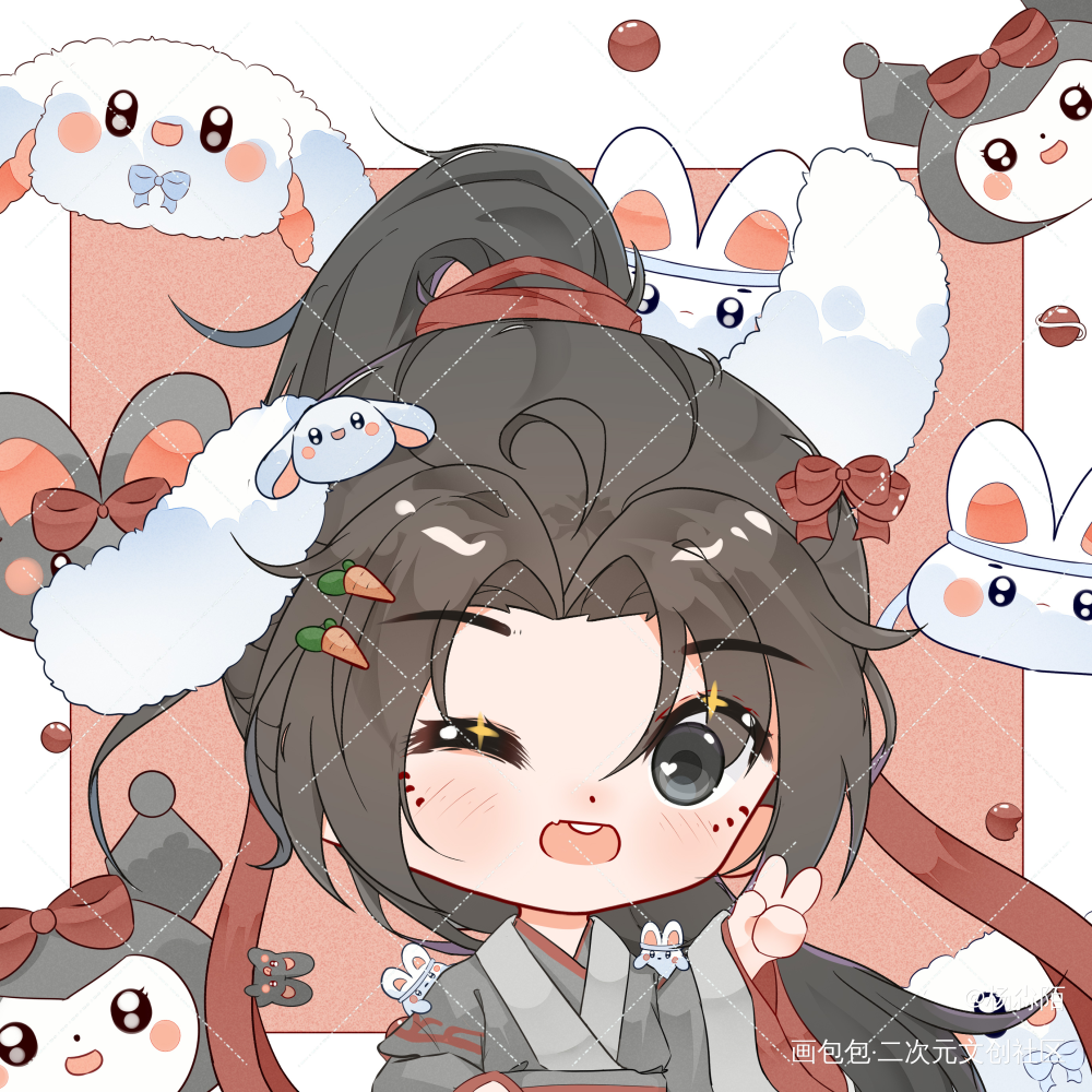 忘羡_魔道祖师蓝忘机，魏无羡绘画作品