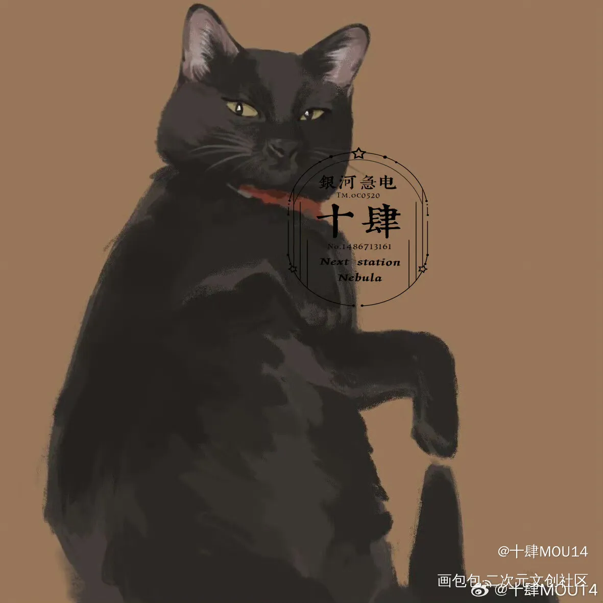 黑猫猫_小动物绘画作品