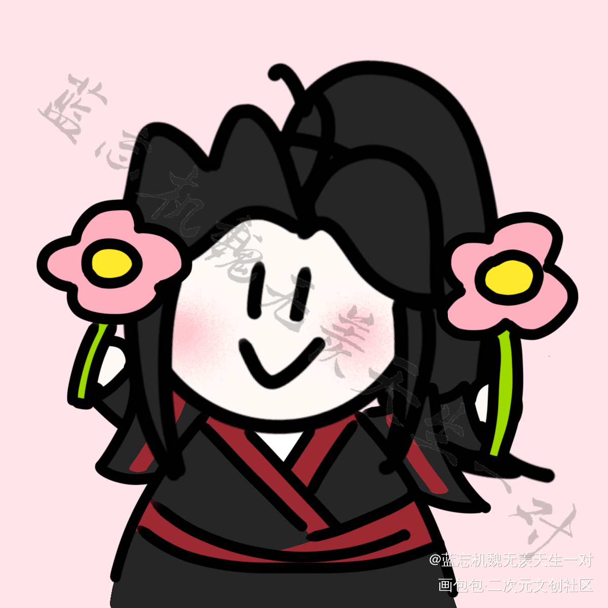 _魔道祖师忘羡蓝忘机魏无羡绘画作品