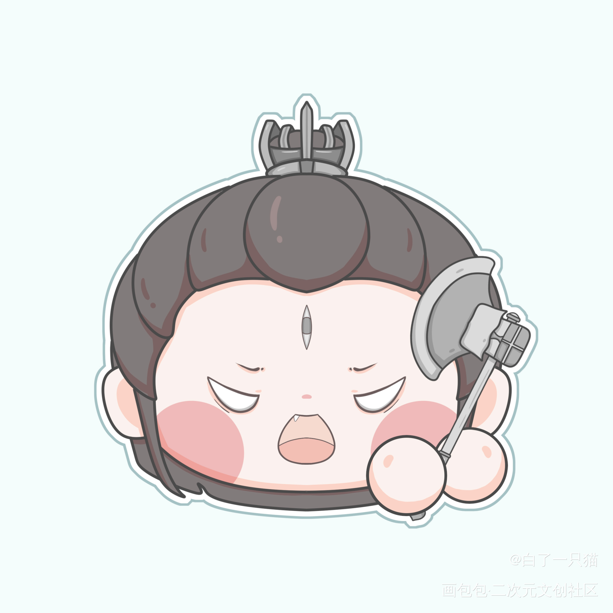 劈山煎包_新神榜杨戬杨戬Q版绘画作品