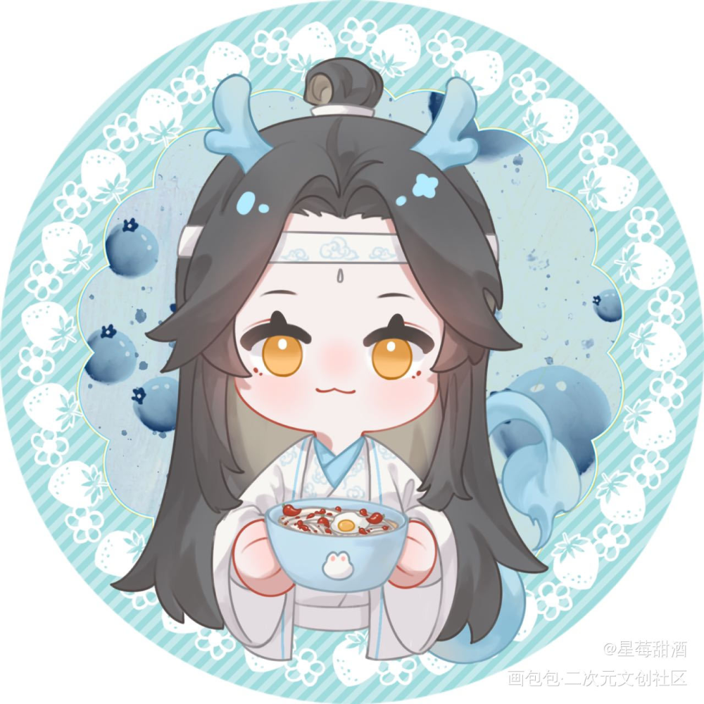 蓝忘机生贺第③弹♡_魔道祖师忘羡蓝忘机Q版我要上首推绘画作品