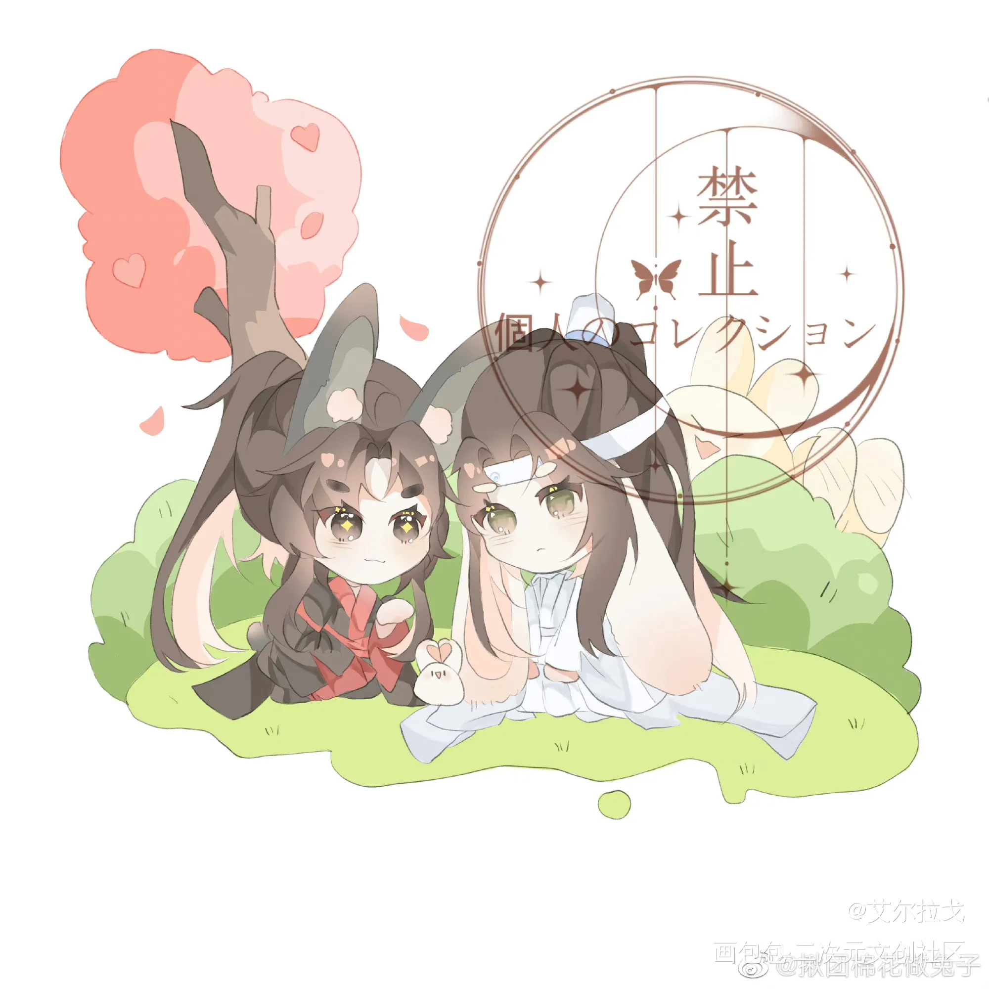 双兔忘羡_魔道祖师绘画作品