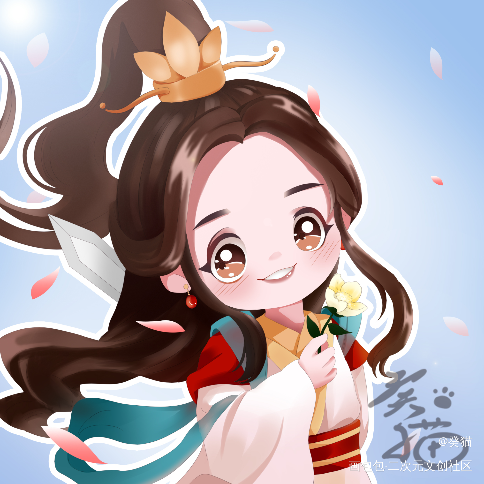 天官赐福—四大景_天官赐福将军折剑公主自刎少君倾酒太子悦神绘画作品
