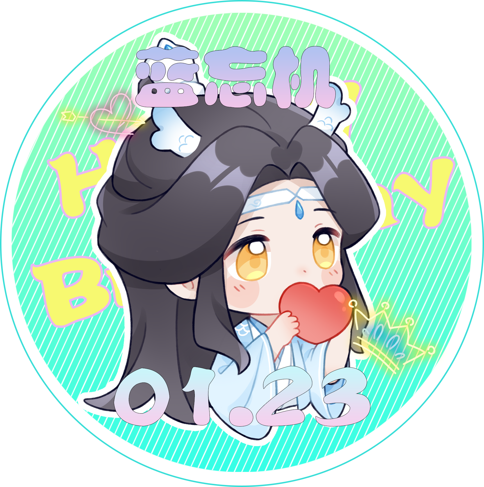 蓝忘机生日头像①⑥_魔道祖师忘羡蓝忘机魏无羡蓝忘机0123生日快乐绘画作品