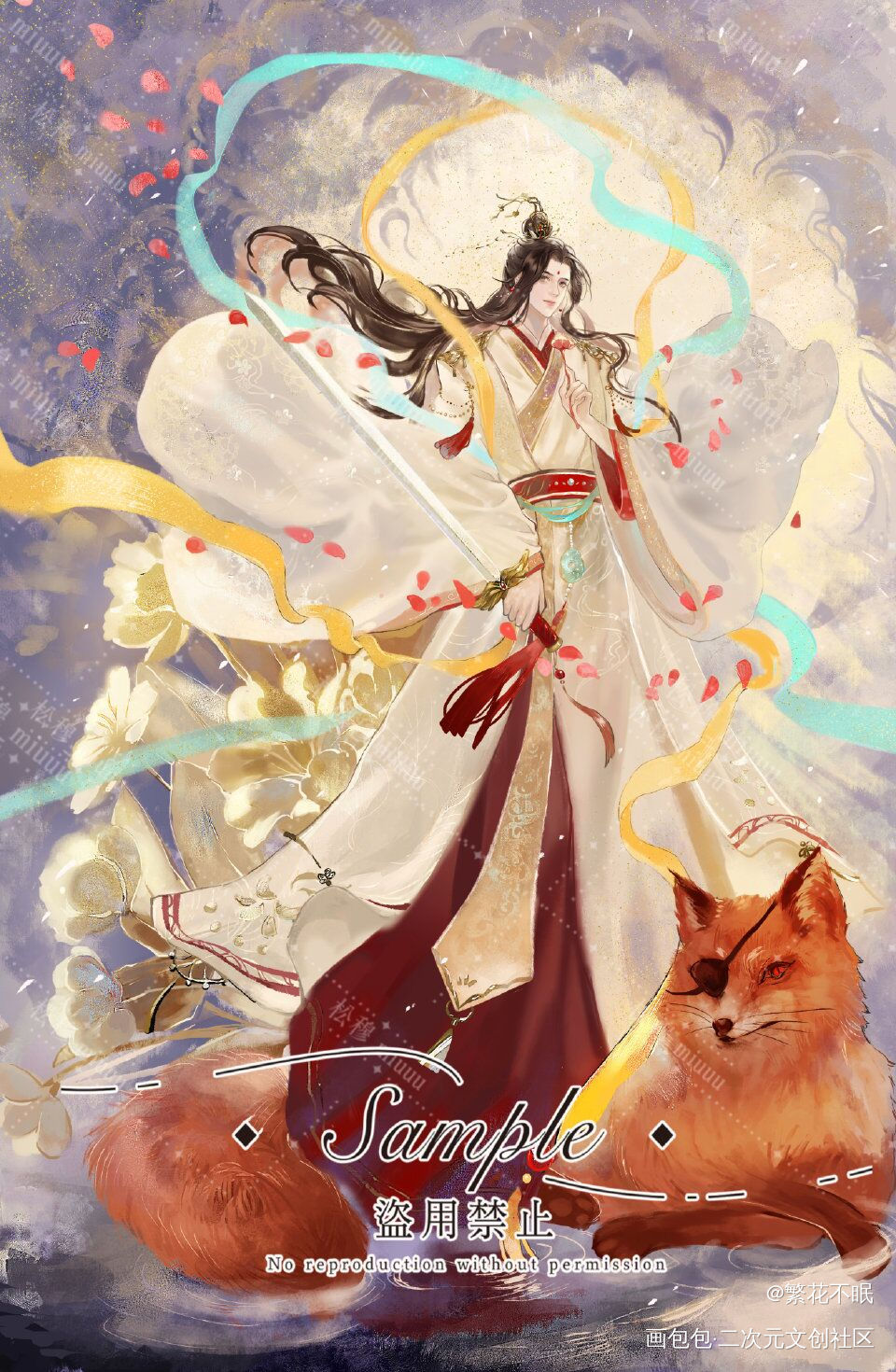 天官赐福_天官赐福花怜谢怜绘画作品